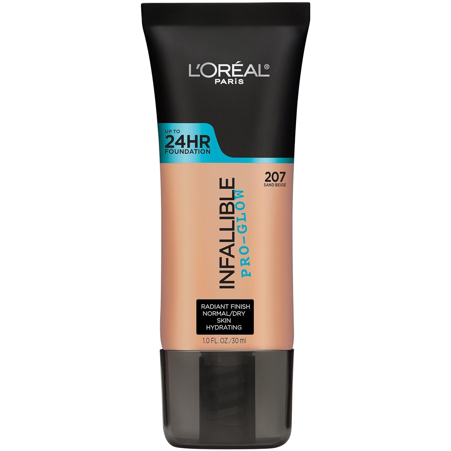 L’Oréal Paris Infallible Pro Glow foundation bottle shows a hydrating, radiant finish