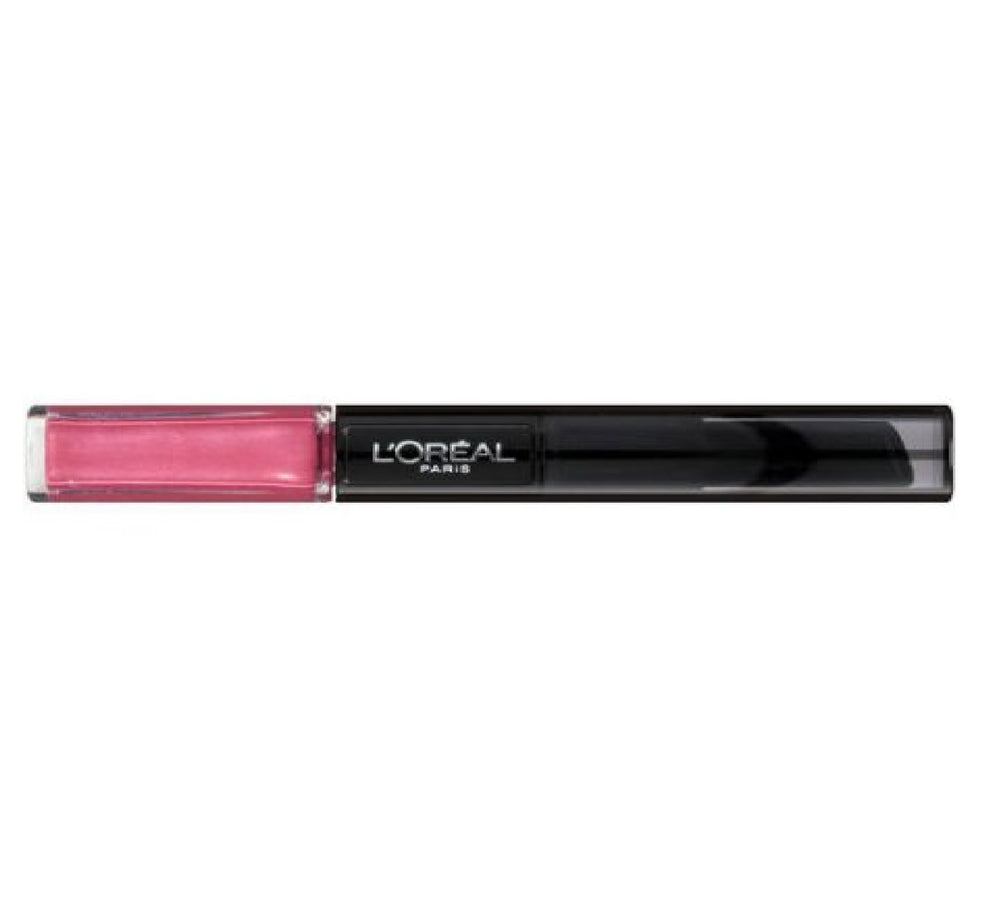 L'Oreal Paris Infallible Pro Last Lipstick Toujour Teaberry on lips with lasting color