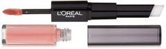 L’Oréal Paris Infallible Pro Last lipstick application steps show long wear.