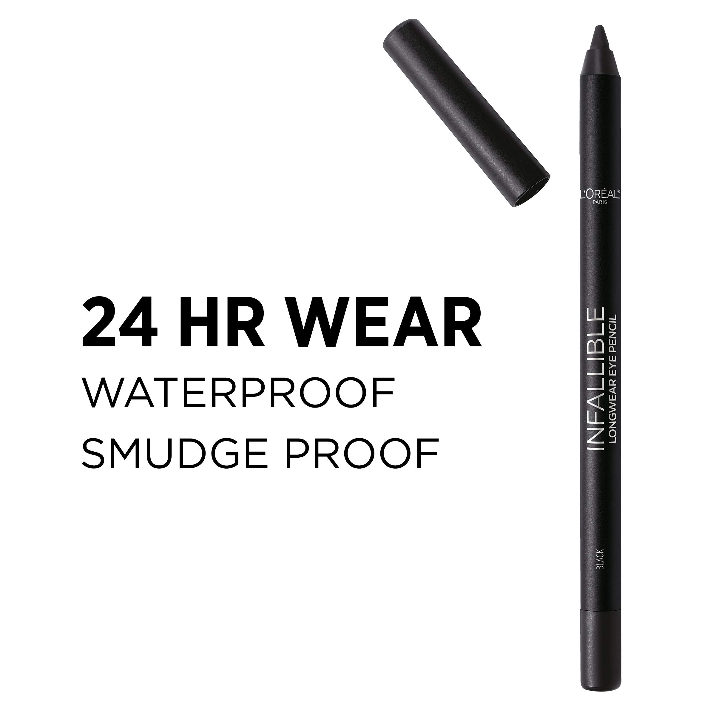 L'Oreal Paris Infallible Pro-Last Pencil Eyeliner along lash line creates crisp definition.