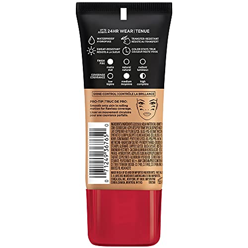 Application brush with L'Oreal Infallible Pro-Matte Honey Bisque foundation