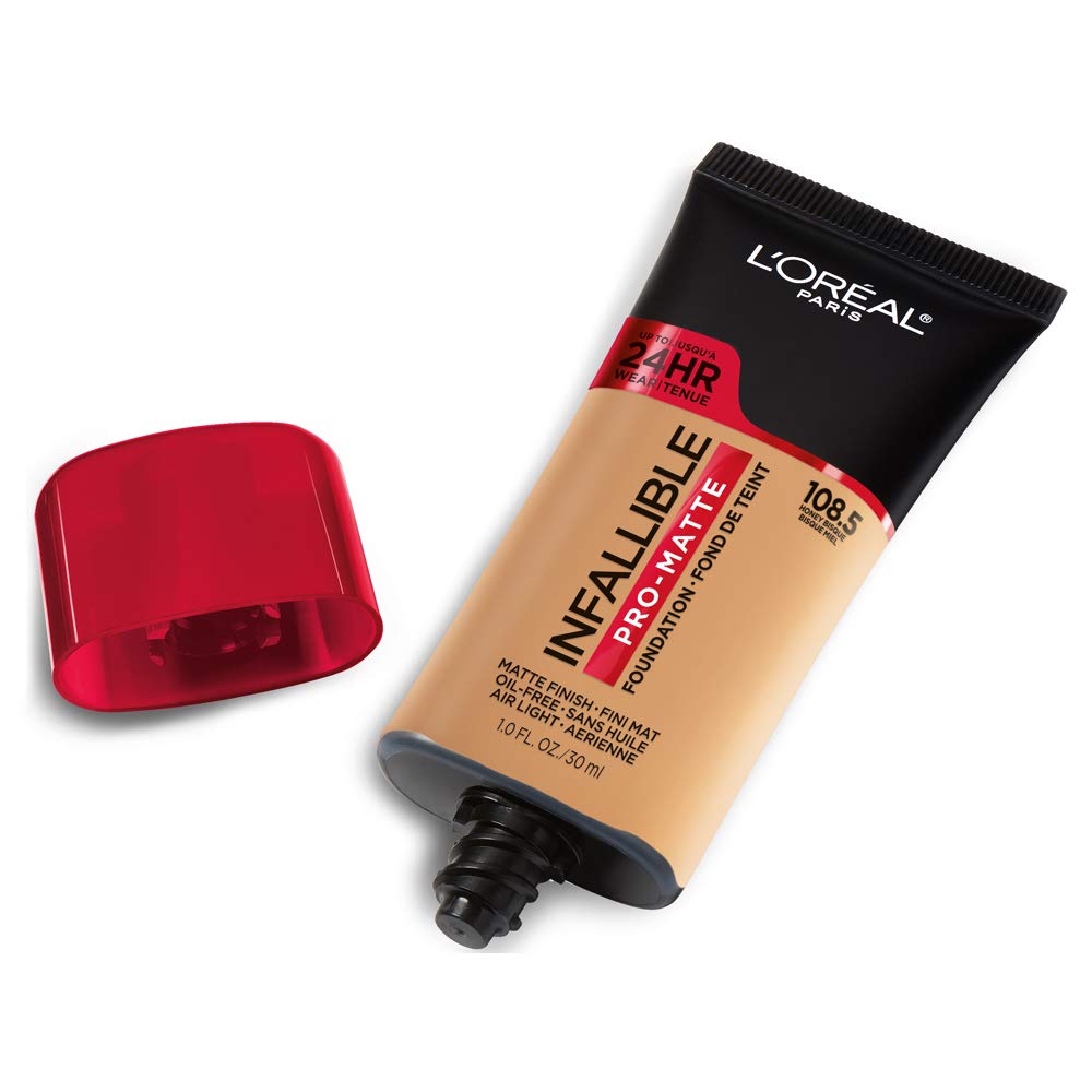 Air-light texture of L'Oreal Pro-Matte foundation in honey bisque