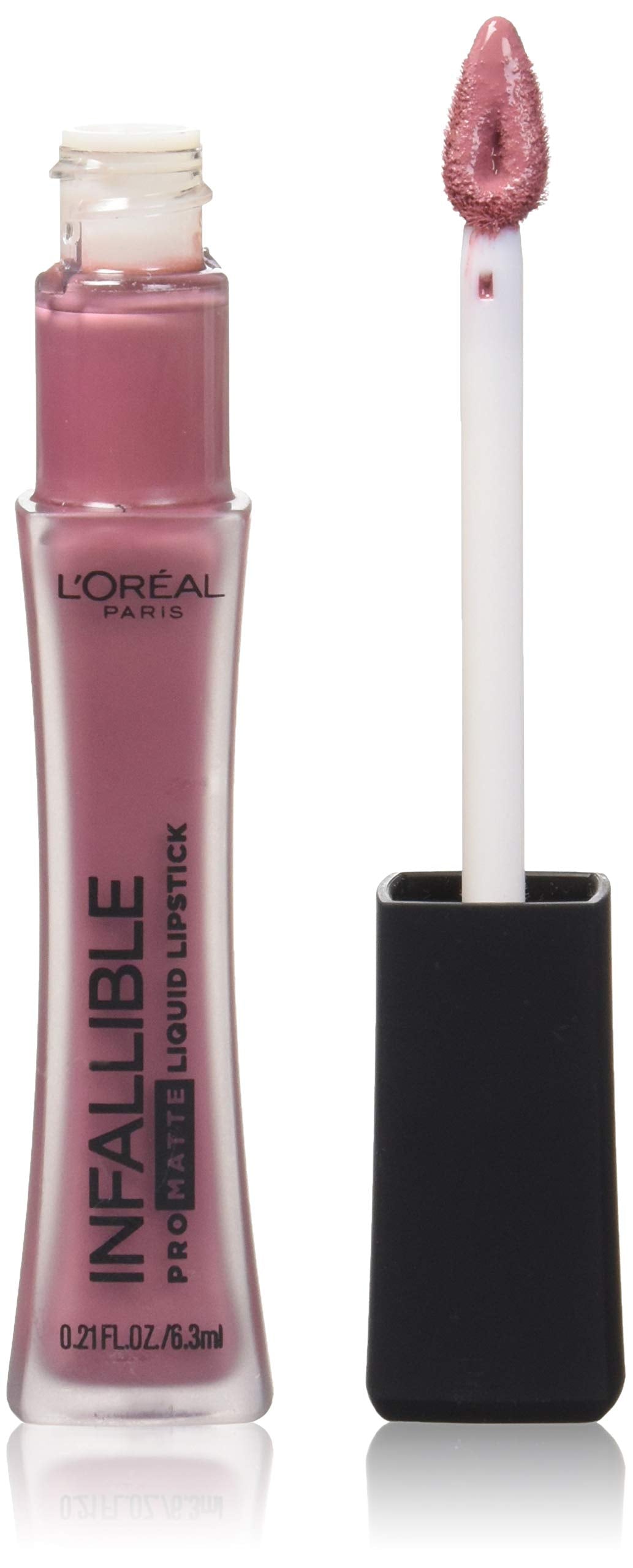 L’Oréal Paris Infallible Pro Matte Lipstick Petal Potion swatch showing rich matte color and precision.