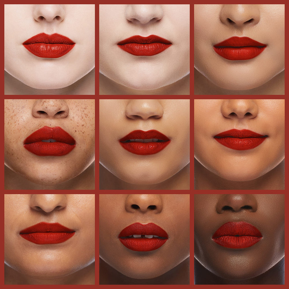 L’Oréal Paris Infallible Pro-Matte Lipstick Stirred close-up highlights full-coverage shade with pro-sculpt tip.