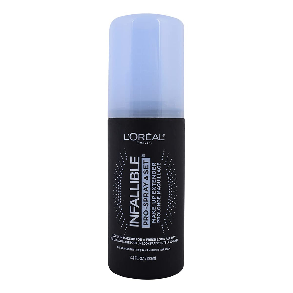 L'Oreal Paris Infallible Pro-Spray Set mist application locks in makeup all day