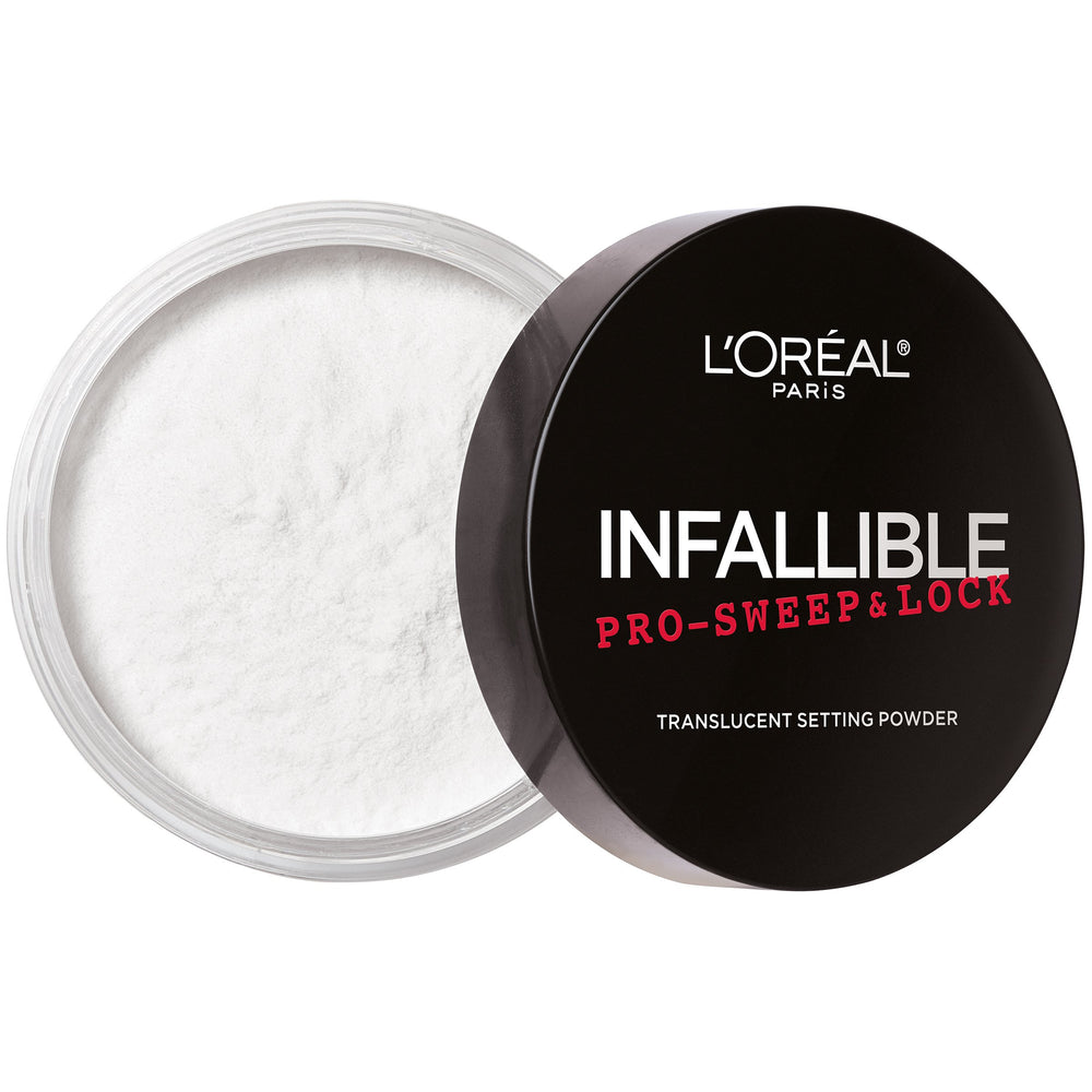 L'Oreal Paris Infallible Pro-Sweep Lock soft-focus closeup highlighting pore-blurring effect