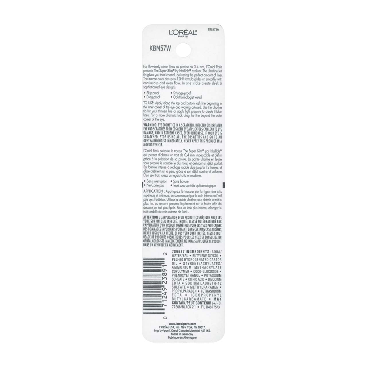 L'Oreal Paris Infallible Super Slim packaging highlights the value of a 2-pack