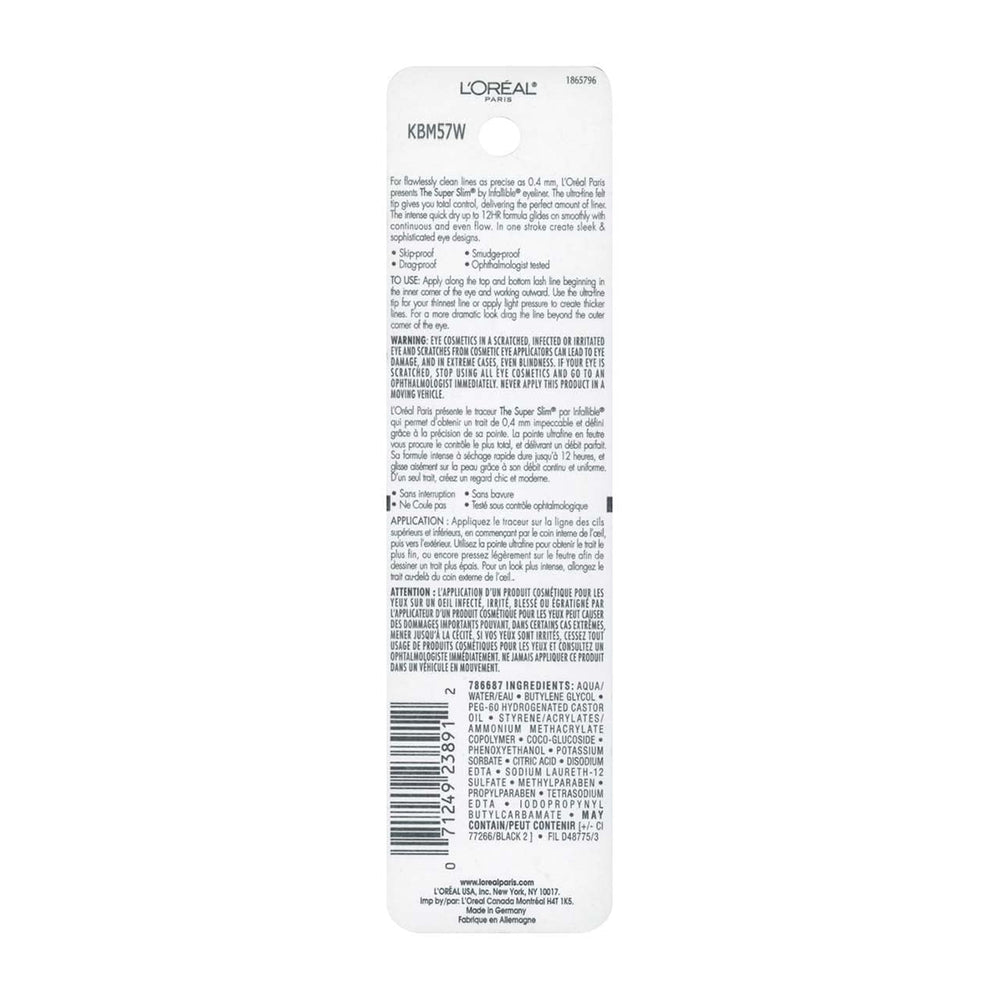 L'Oreal Paris Infallible Super Slim packaging highlights the value of a 2-pack