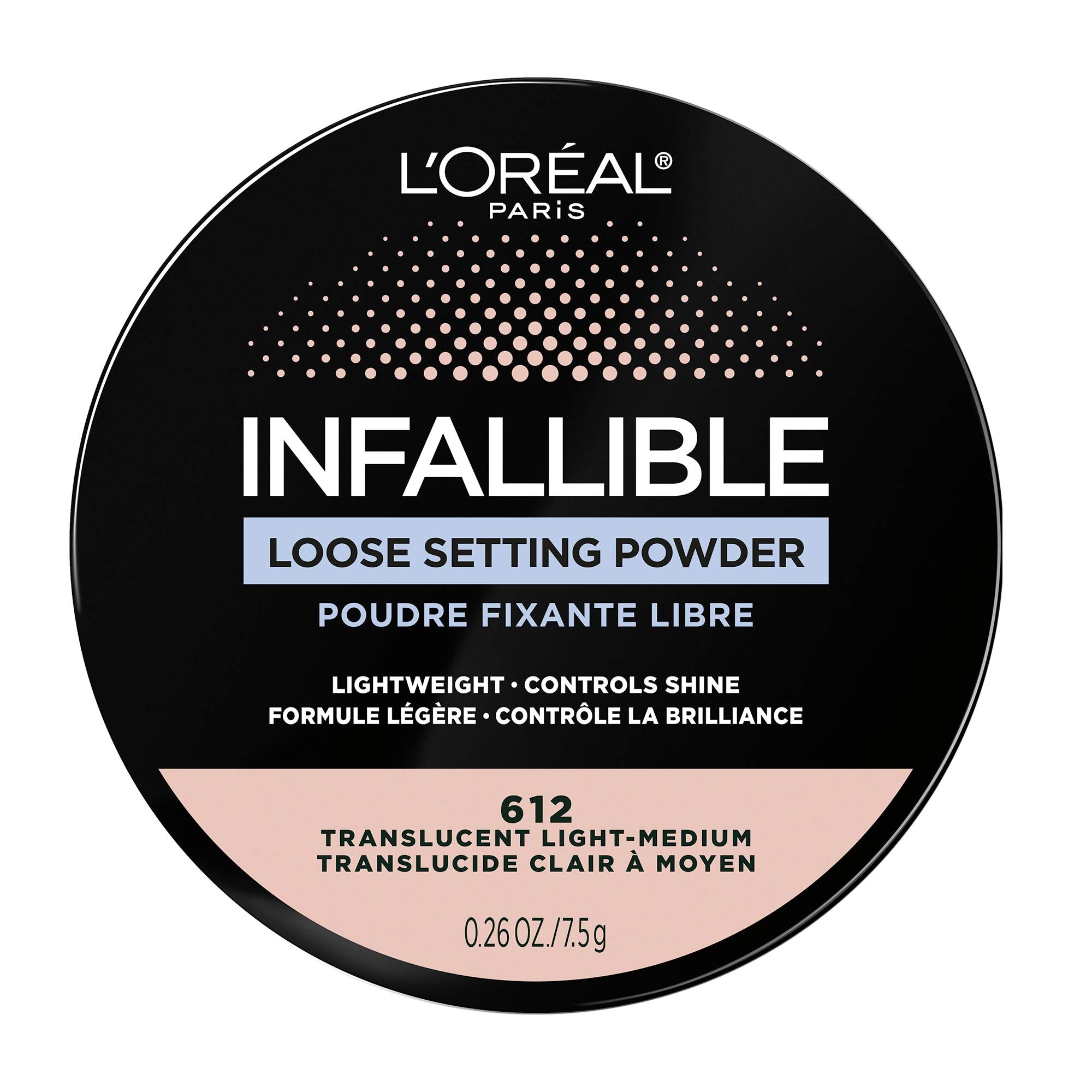 L'Oreal Paris Infallible tinted loose setting powder matte finish compact delivers lasting matte look.