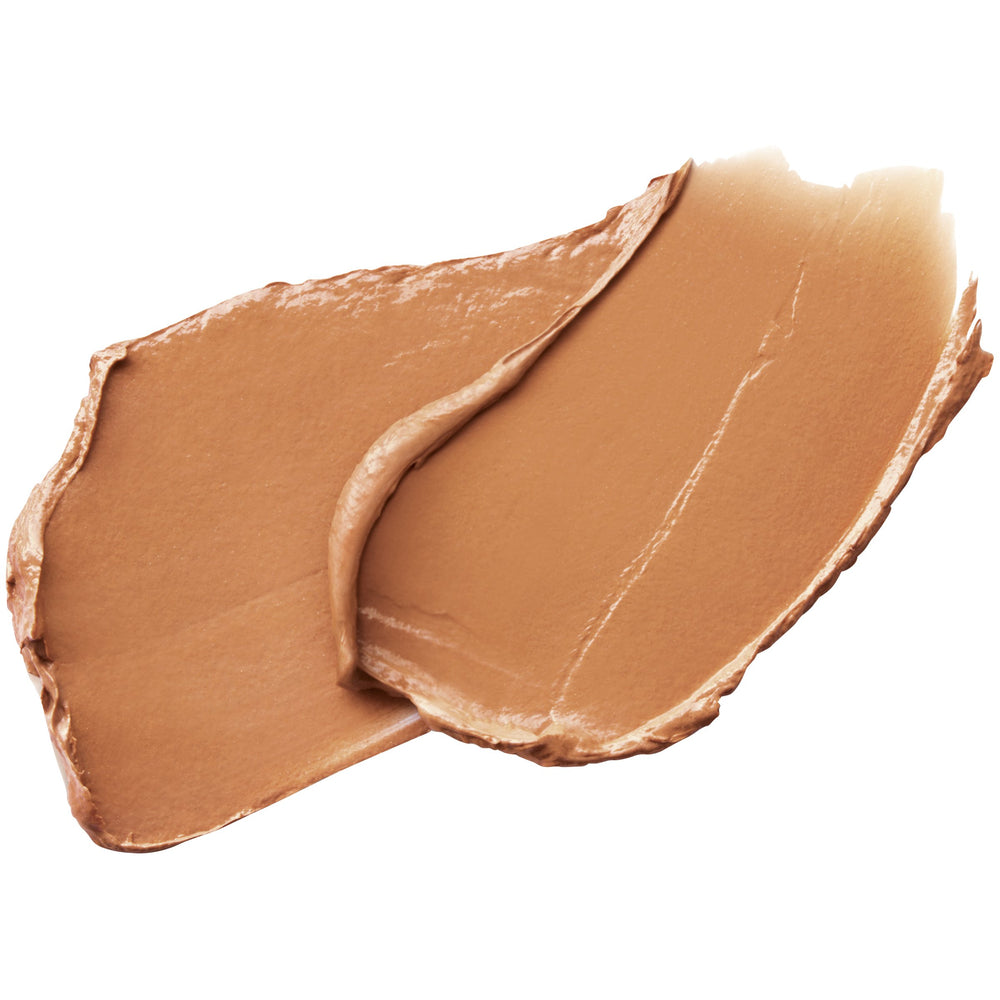 L'Oreal Paris Infallible Total Cover Foundation Creme Café swatches reveal rich pigment for flawless tone.