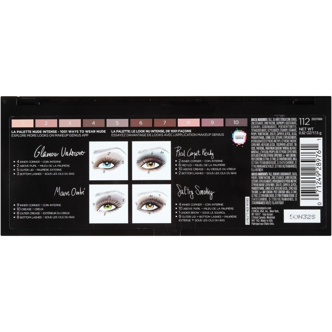 L’Oréal Paris La Palette Nude compact includes a mirror for on-the-go makeup.