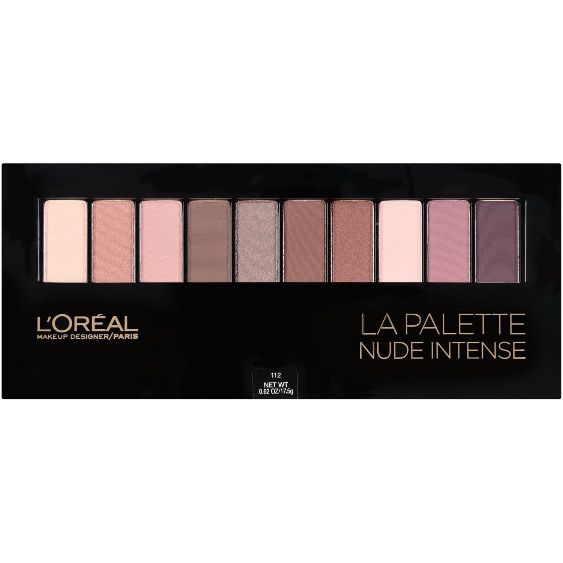 L’Oréal Paris La Palette Nude shades swatches show rich pigment for versatile nude looks.