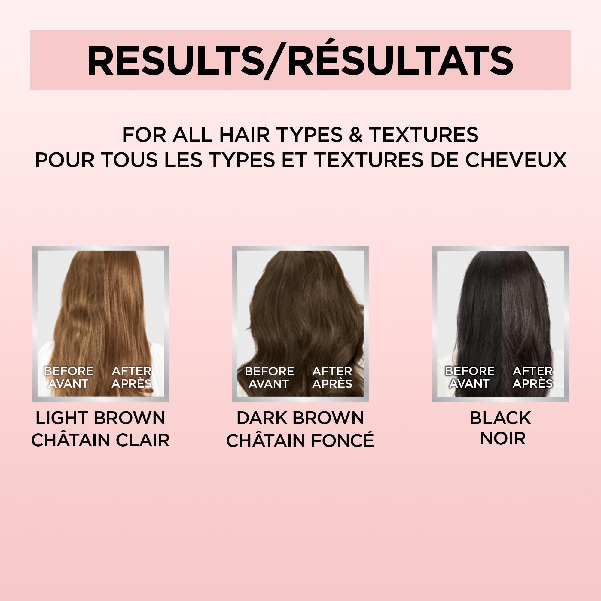 L'Oreal Paris Le Color One Step Toning Hair Gloss warm tones close-up highlights golden hues.