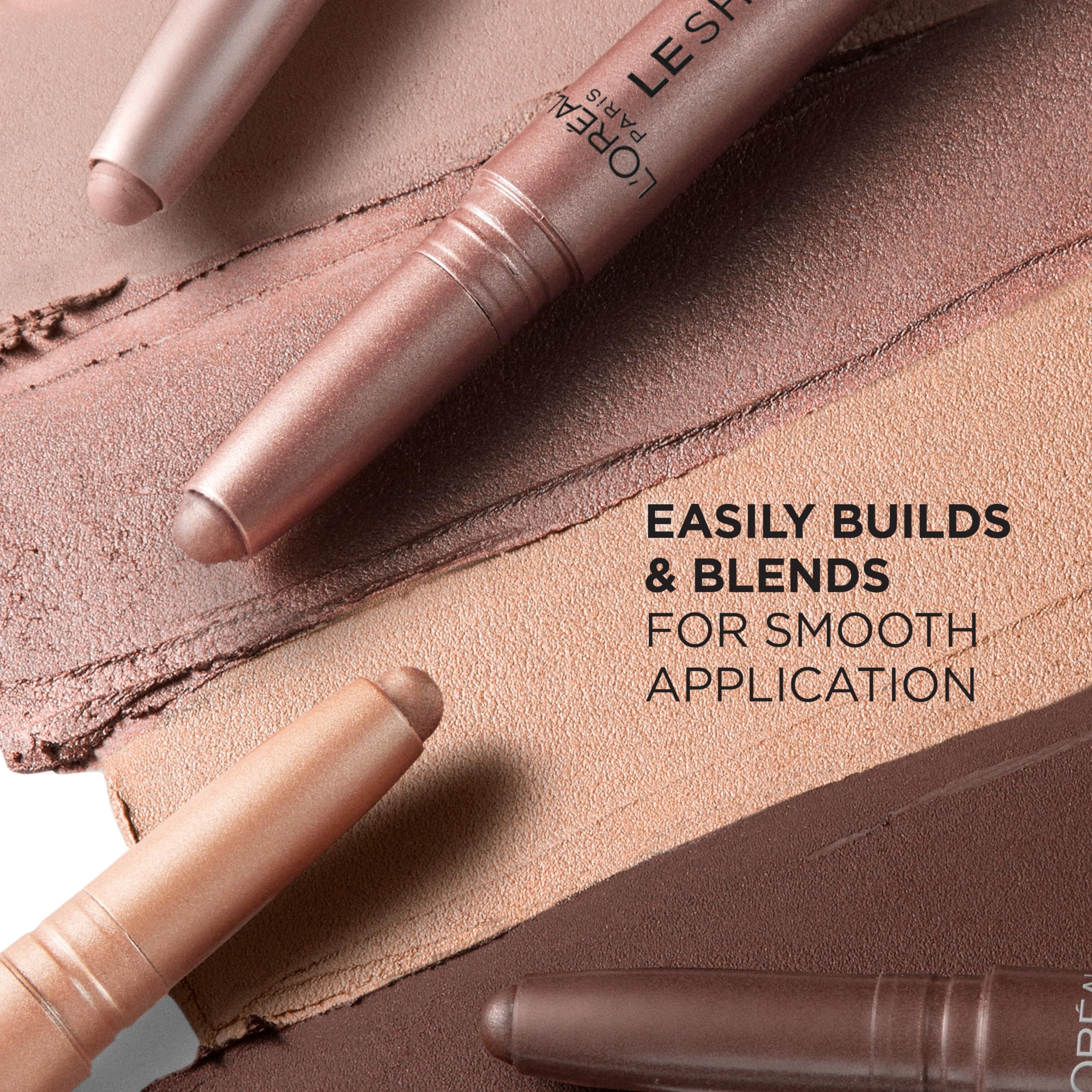 L'Oréal Paris Le Shadow Stick creamy texture swiping across eyelid