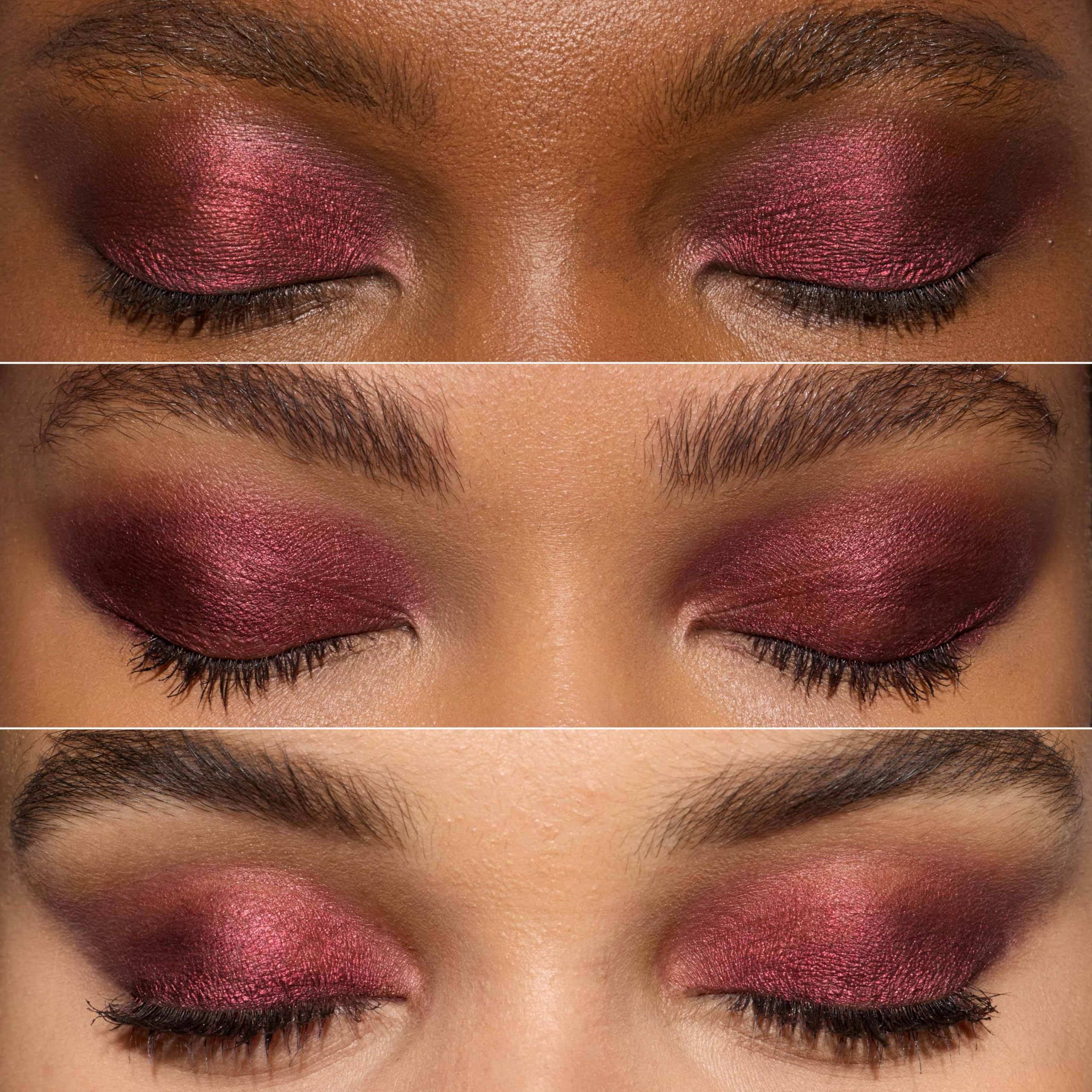 L'Oreal Paris Le Shadow Stick Starry Bordeaux smoky-eye look swirls smoothly across lids.