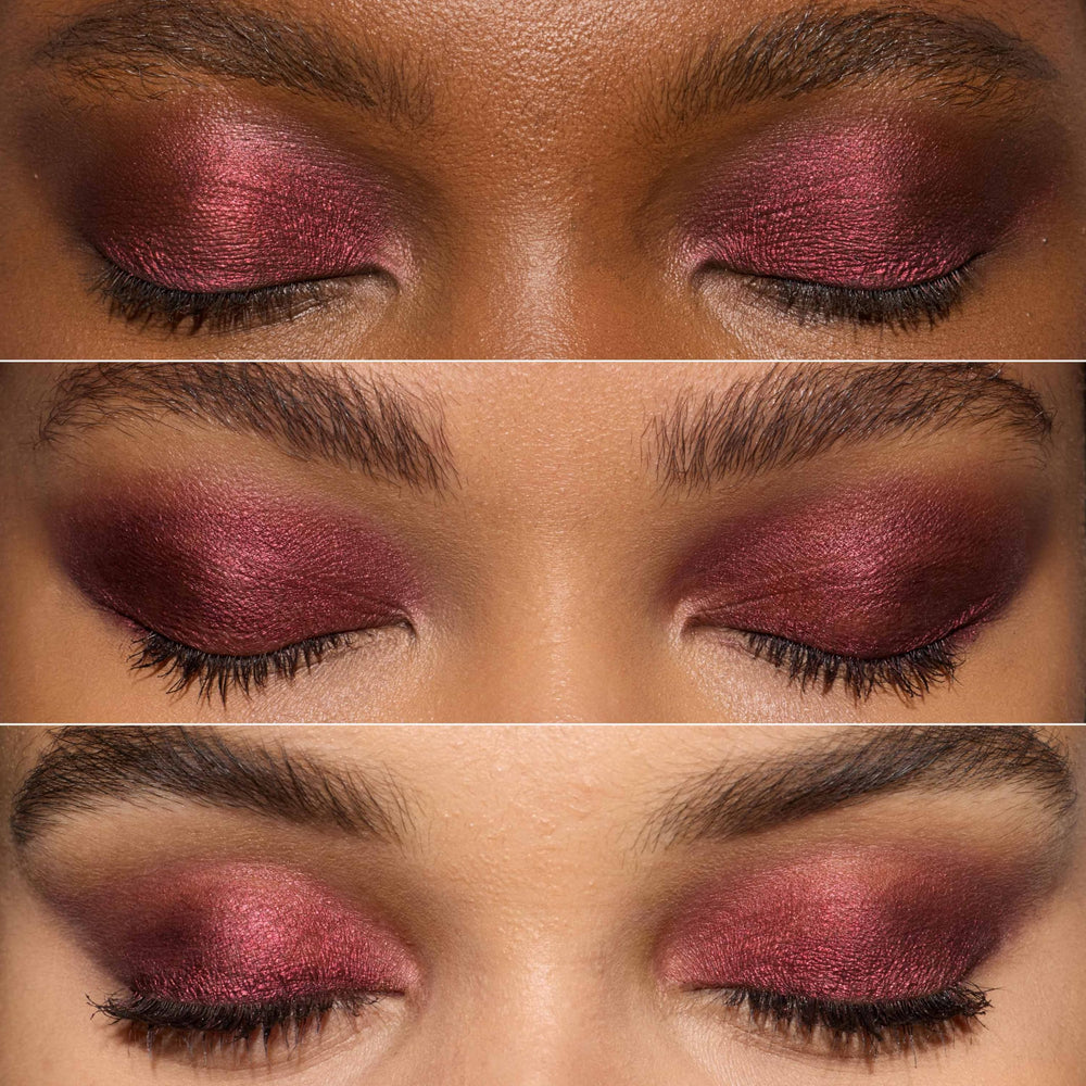 L'Oreal Paris Le Shadow Stick Starry Bordeaux smoky-eye look swirls smoothly across lids.