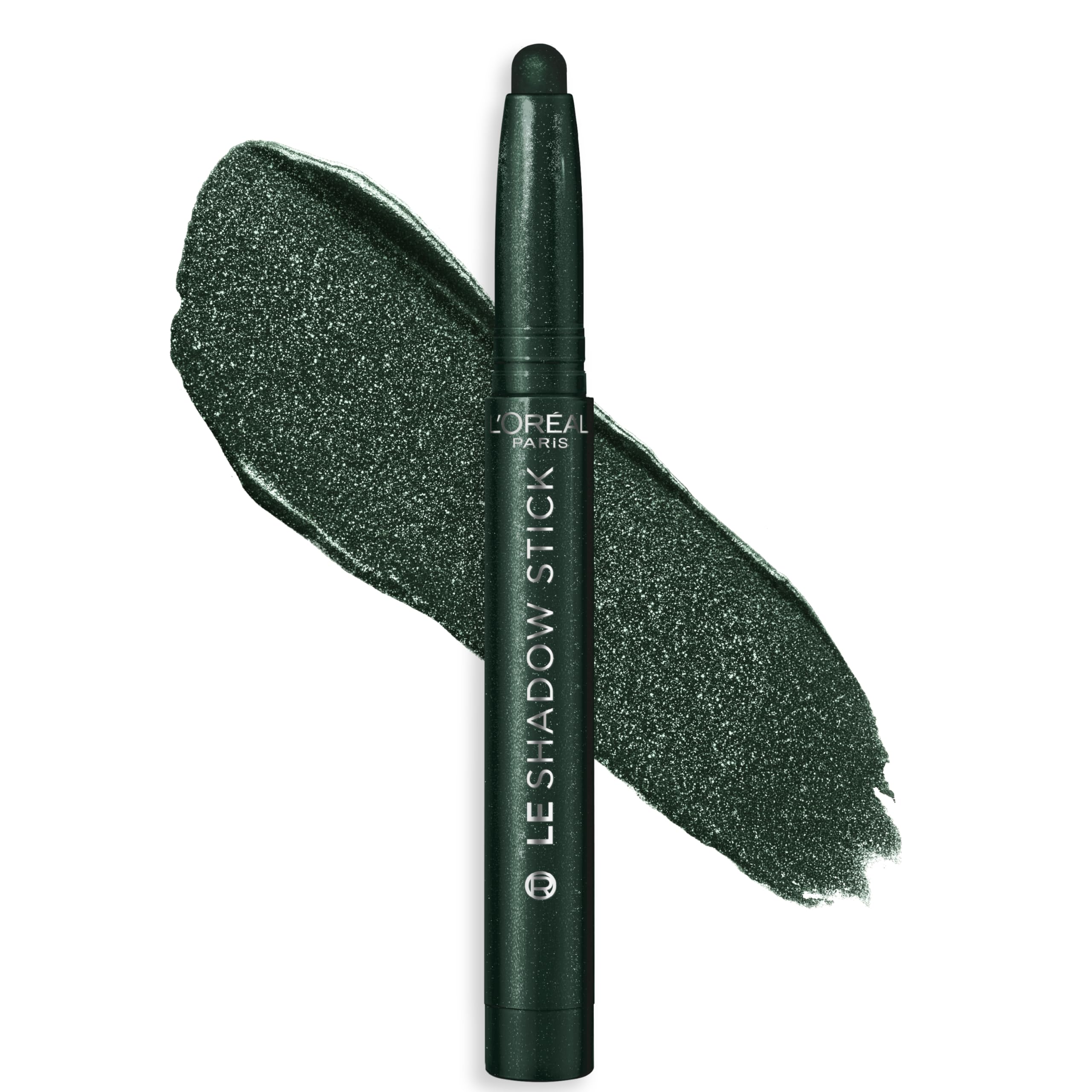 L'Oreal Paris Le Shadow Stick Twilight Emerald swirl boosts bold, smudge-resistant smoky eyes.