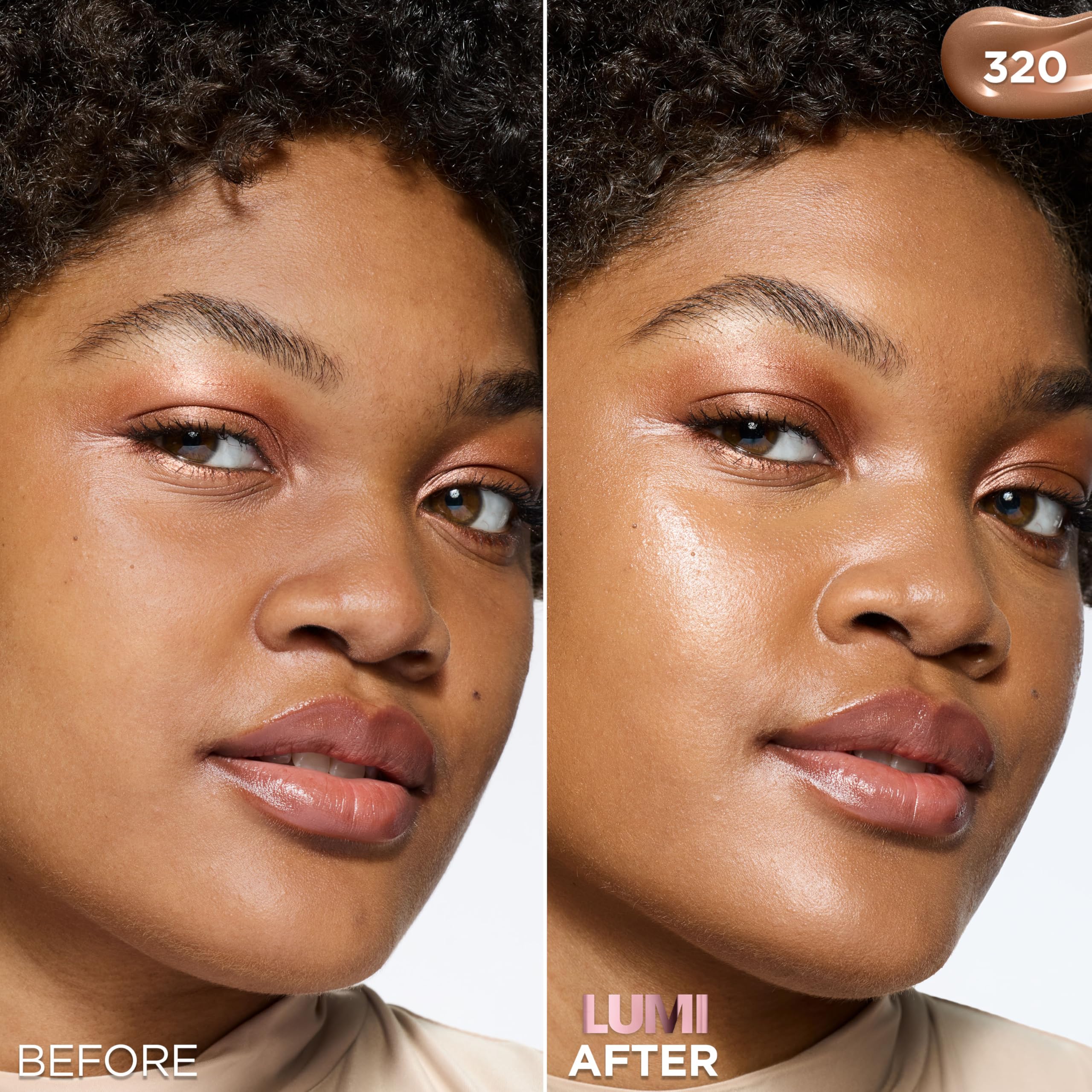 L'Oreal Paris Lumi Le Glow Tint dispense pour demonstrates easy blending and buildable coverage.