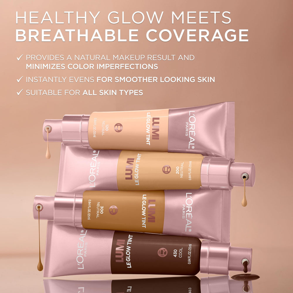 L'Oreal Paris Lumi Le Glow Tint application close-up shows blendability.