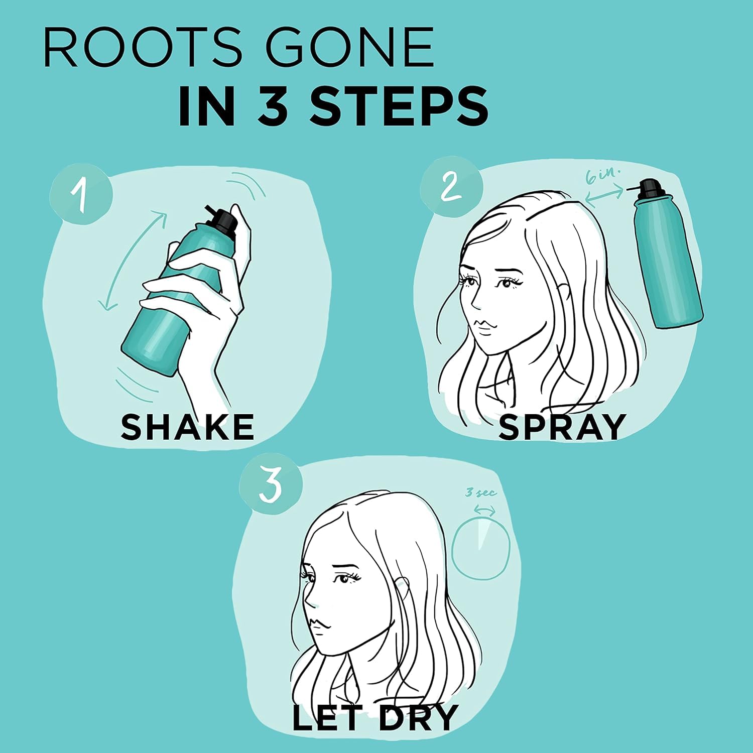 Works on any hair texture with easy spray application.