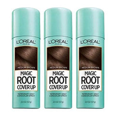 L'Oreal Paris Magic Root Cover Up spray provides quick gray-root concealment for easy touch-ups.