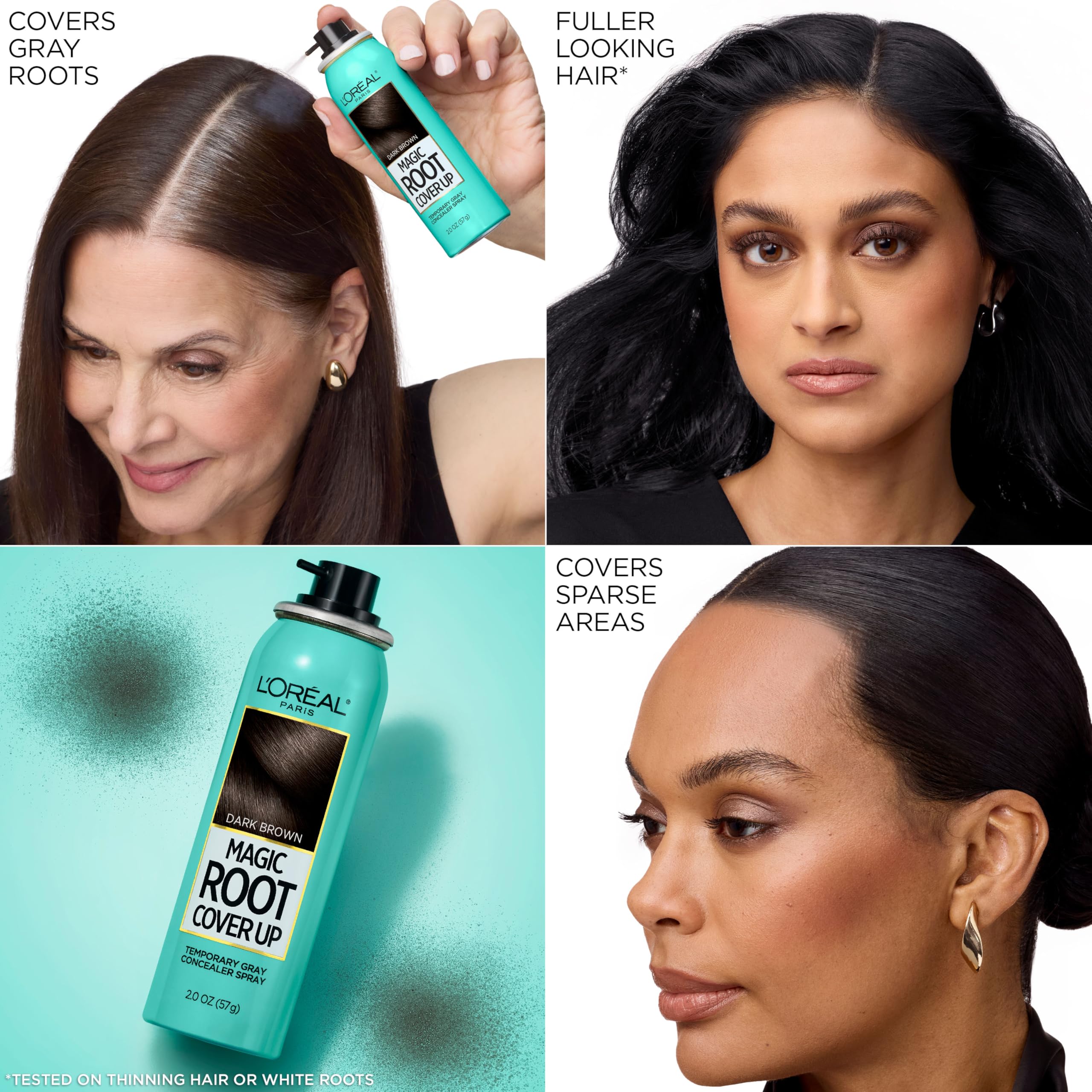 L'Oreal Paris Magic Root Cover Up delivers a smudge-free, dry finish for day-long roots