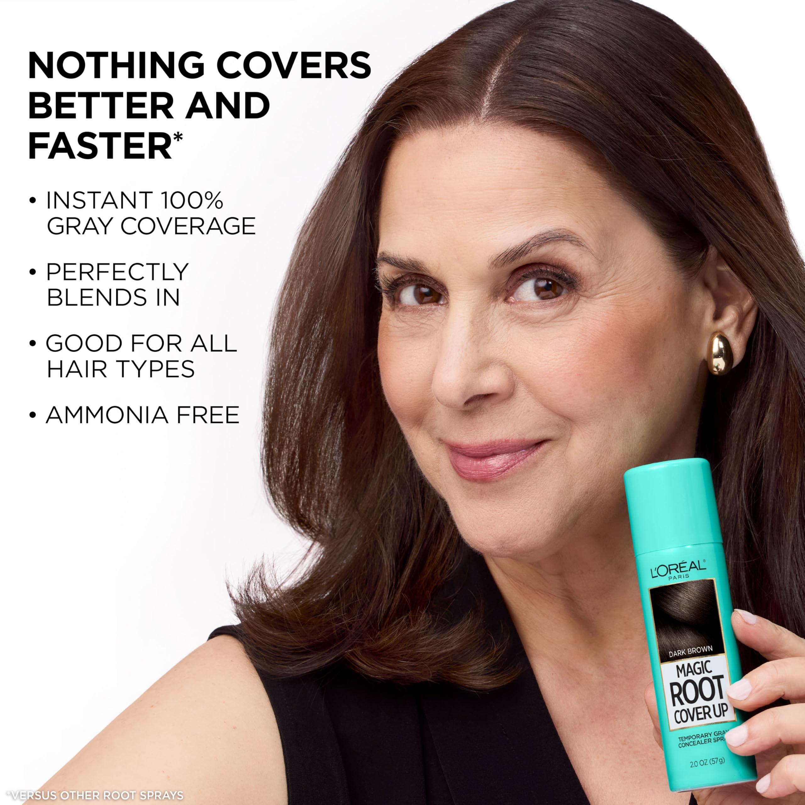 L'Oreal Paris Magic Root Cover Up synthetic-hair friendly formula.