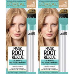 L'Oreal Paris Magic Root Rescue bottle close-up shows quick root touch-up gel.