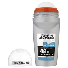 L'Oréal Paris Men Expert Fresh Extreme roll-on in motion shows easy application.