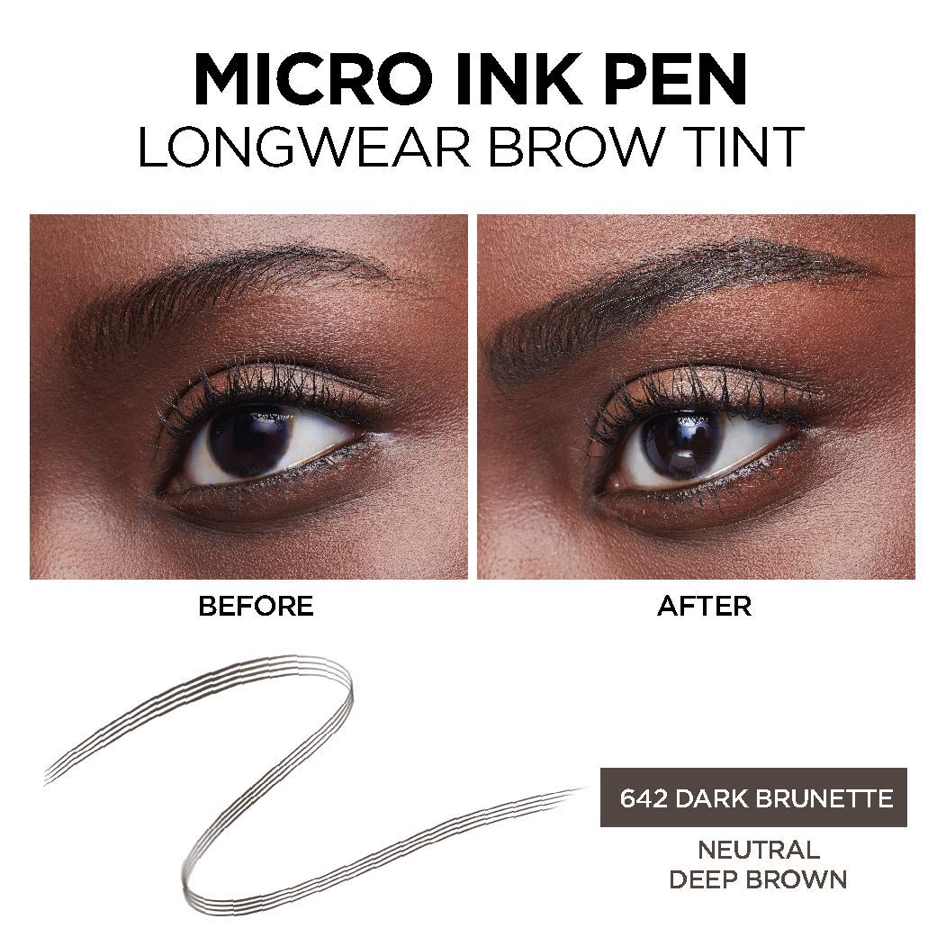 L'Oreal Paris Micro Ink Pen waterproof formula resists smudging during wear.