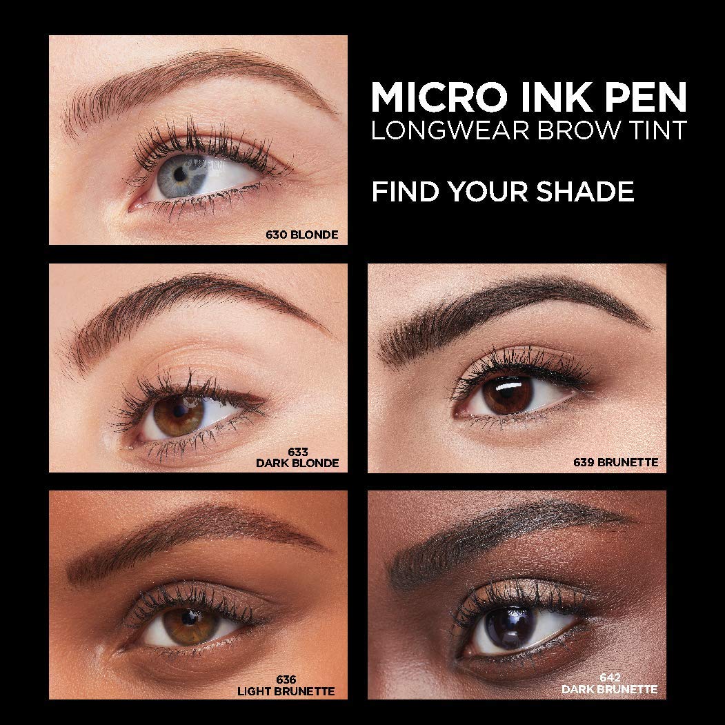 L'Oreal Paris Micro Ink Pen waterproof and smudge-proof brow definition during activity.