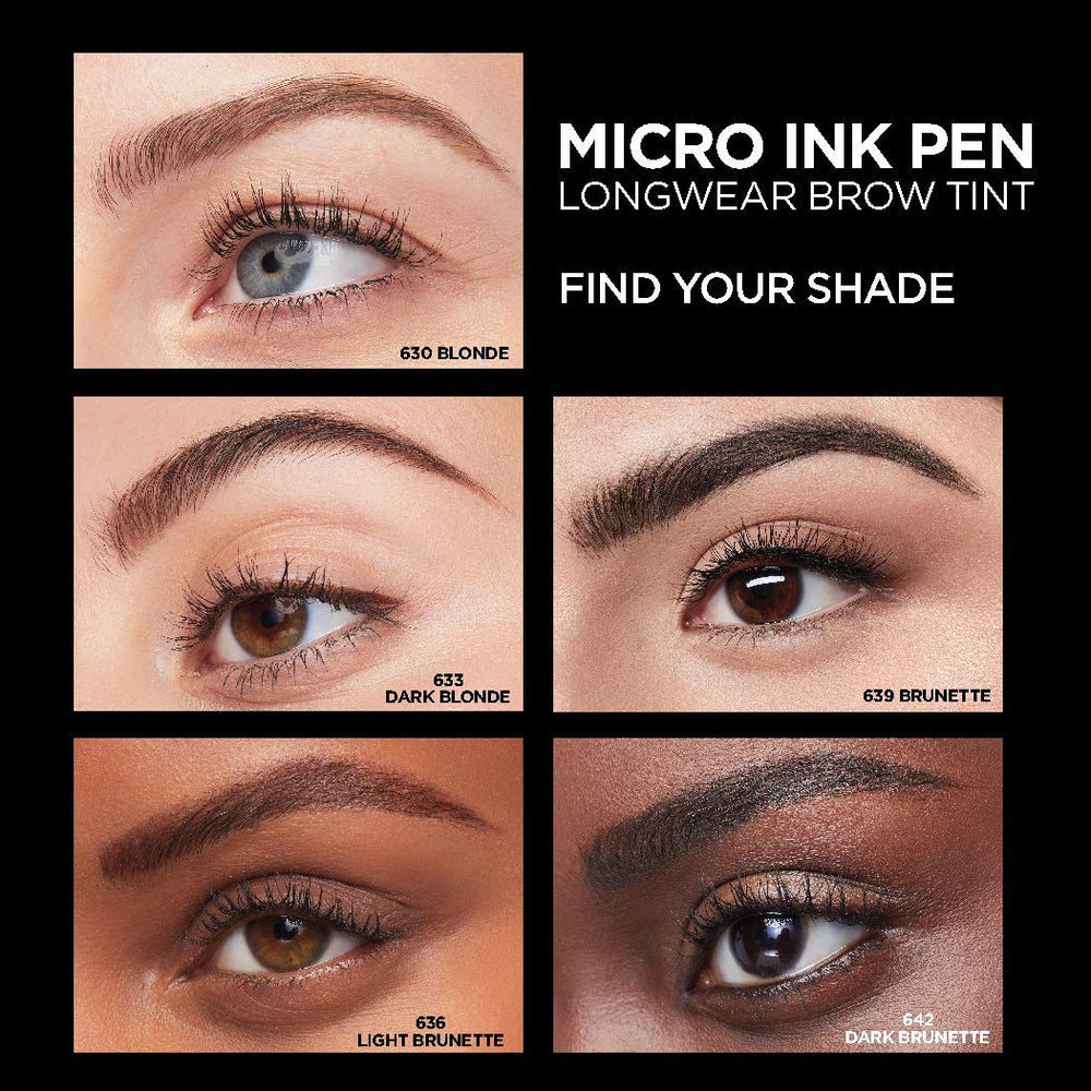 L'Oreal Paris Micro Ink Pen waterproof and smudge-proof brow definition during activity.