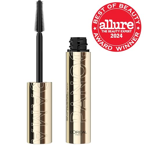 L'Oreal Paris Panorama Mascara corner-to-corner-volume image highlights full lash fan.