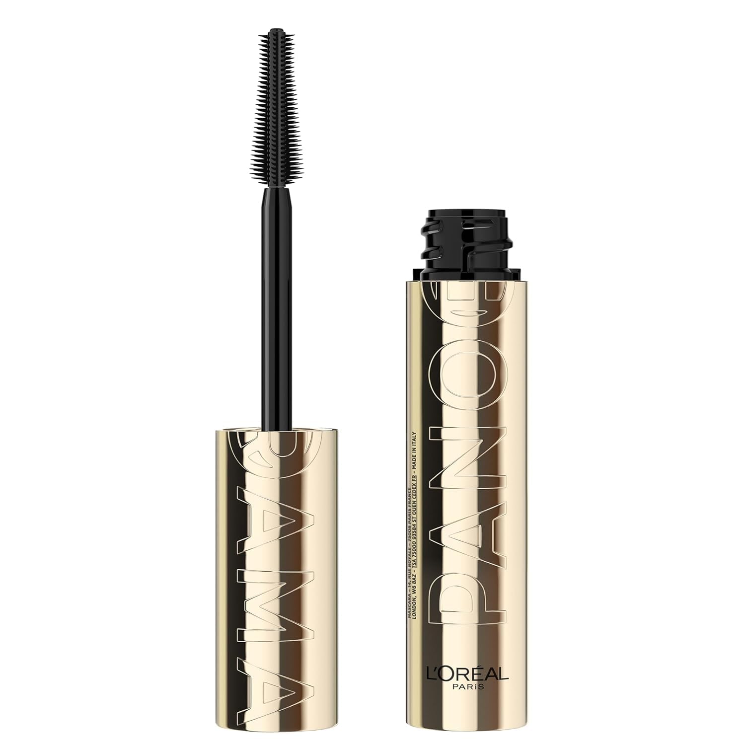 L'Oreal Paris Panorama Mascara full lashes brush delivers corner-to-corner volume for dramatic definition.