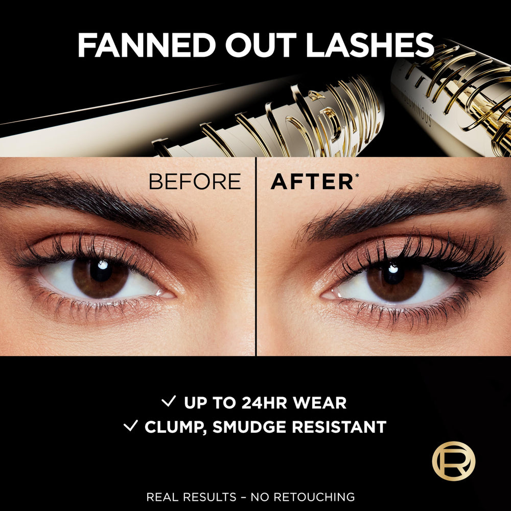 L'Oreal Paris Panorama Mascara wand-application captures lashes from inner to outer corners with precision