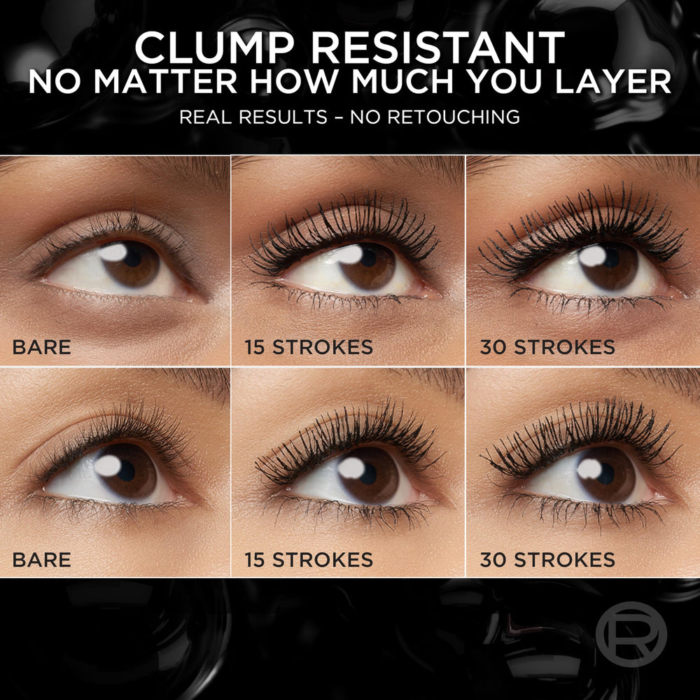 L'Oreal Paris Paradise Big Deal mascara close-up shows defined, separated lashes.