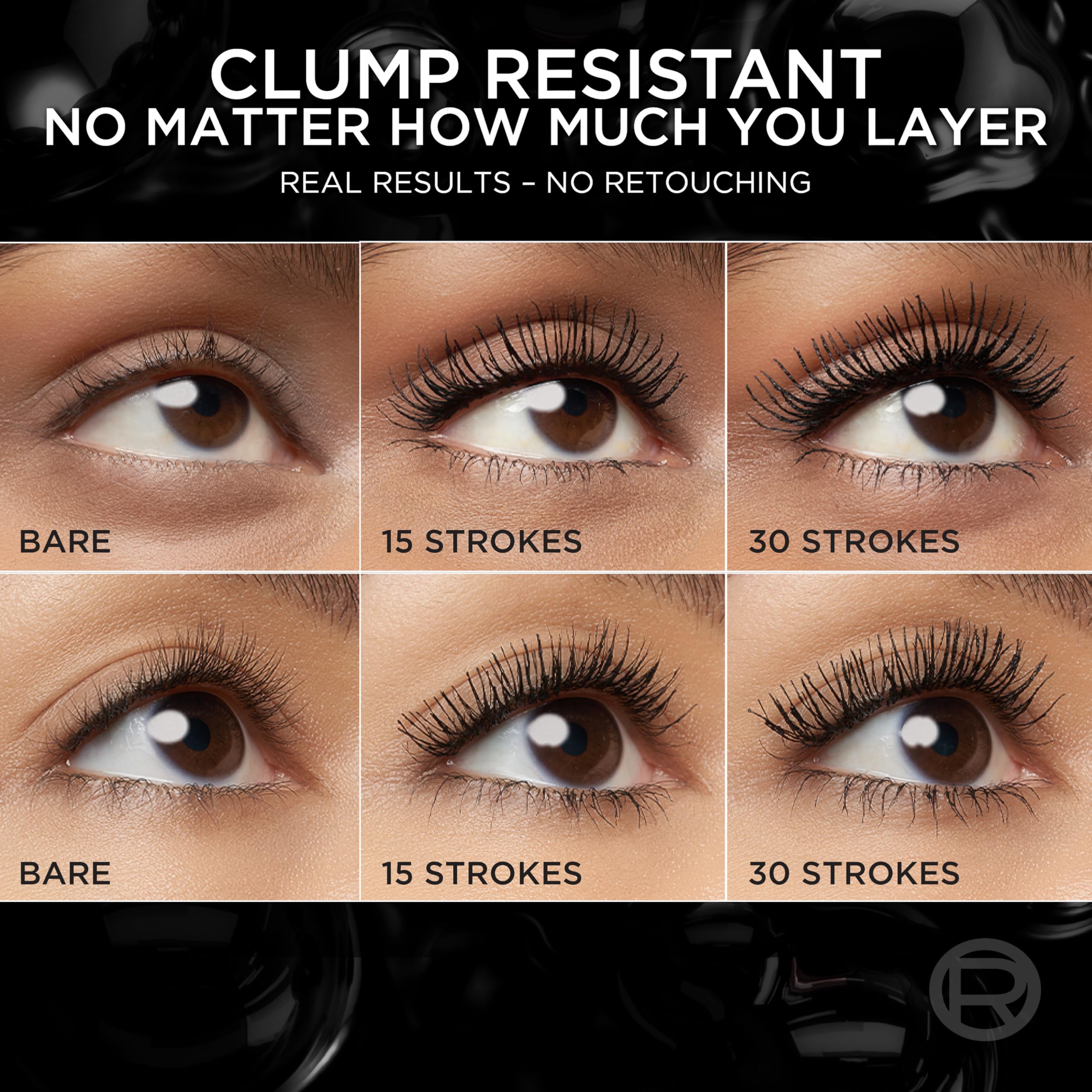 L'Oreal Paris Paradise Big Deal Mascara lashes after application showing length and volume.