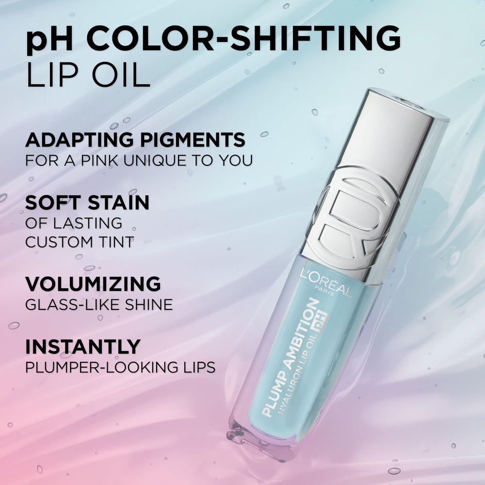 Tripeptides support nourishing care for lips in L'Oreal Paris Plump Ambition lip oil.