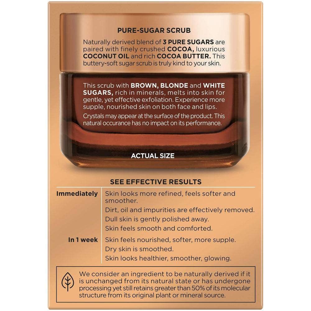 Sugar particles close-up highlight minerals for nourishing skin polishing.