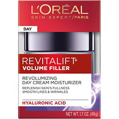 L'Oreal Paris Revita Lift Volume Filler texture during application promoting smoother skin and fullness.