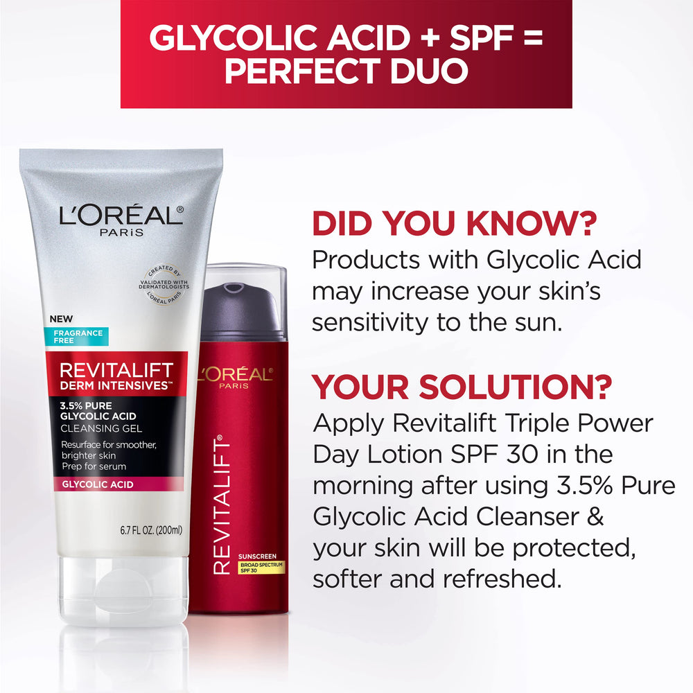 Incorporating L'Oreal Paris Revitalift cleansing gel into serum application routine.