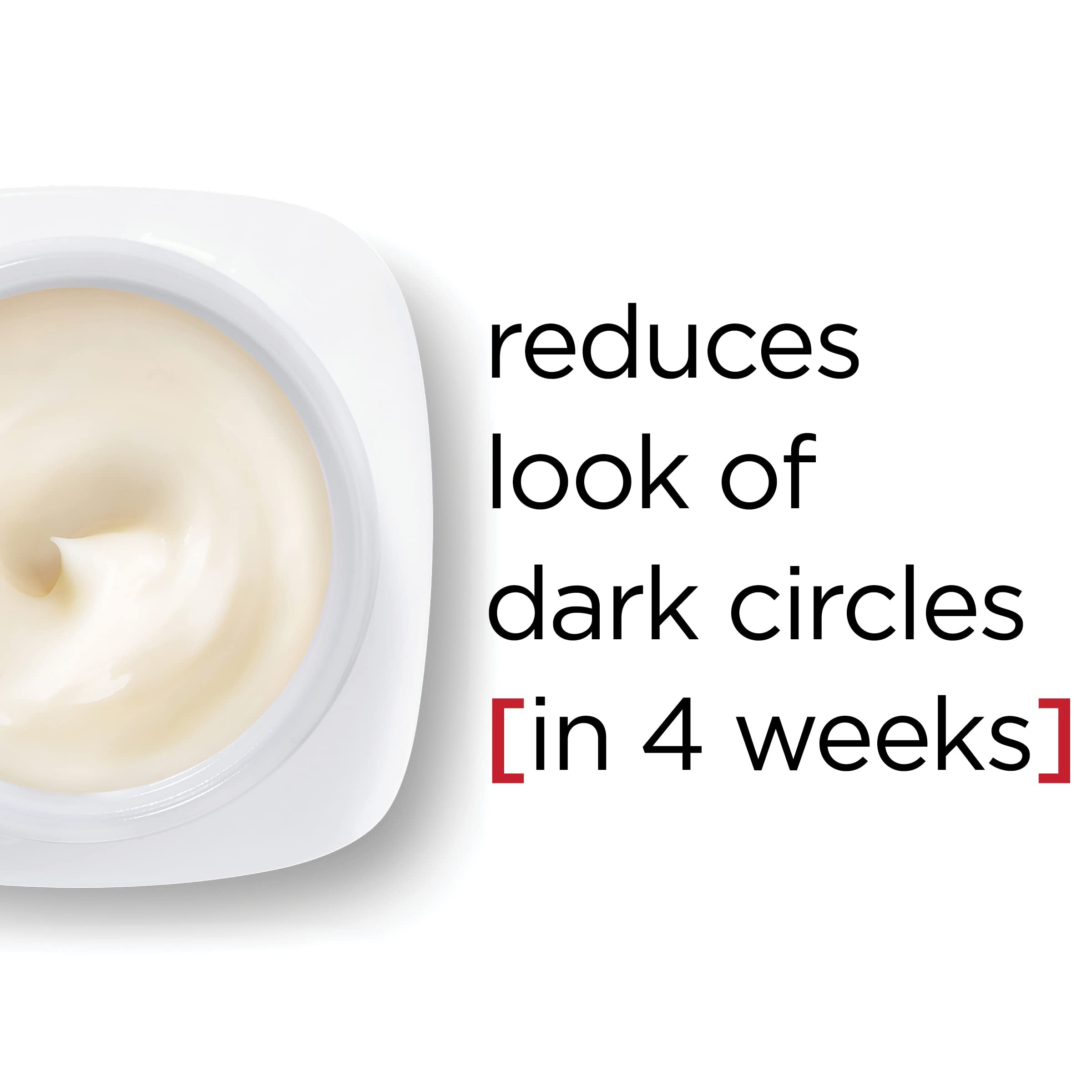 L'Oreal Paris Revitalift eye cream firming visual demonstrates smoothing around crow's feet.