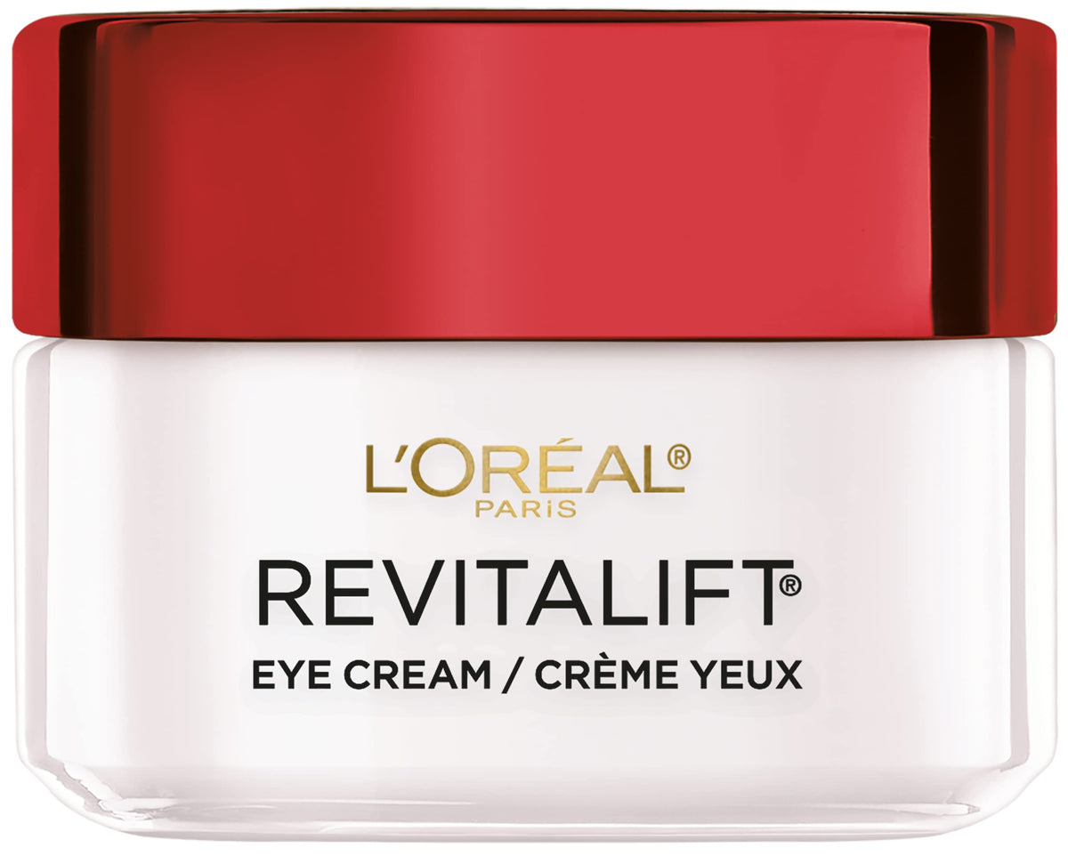 L'Oreal Paris Revitalift eye cream pro-retinol tube shows firming action for the eye area.