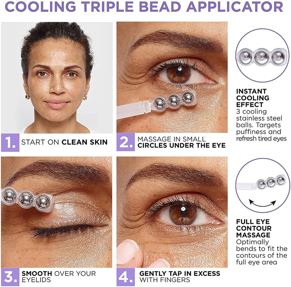 Before-and-after concept image suggesting brighter eyes with Revitalift.