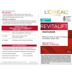 L'Oreal Paris Revitalift fragrance-free packaging suitable for sensitive skin.