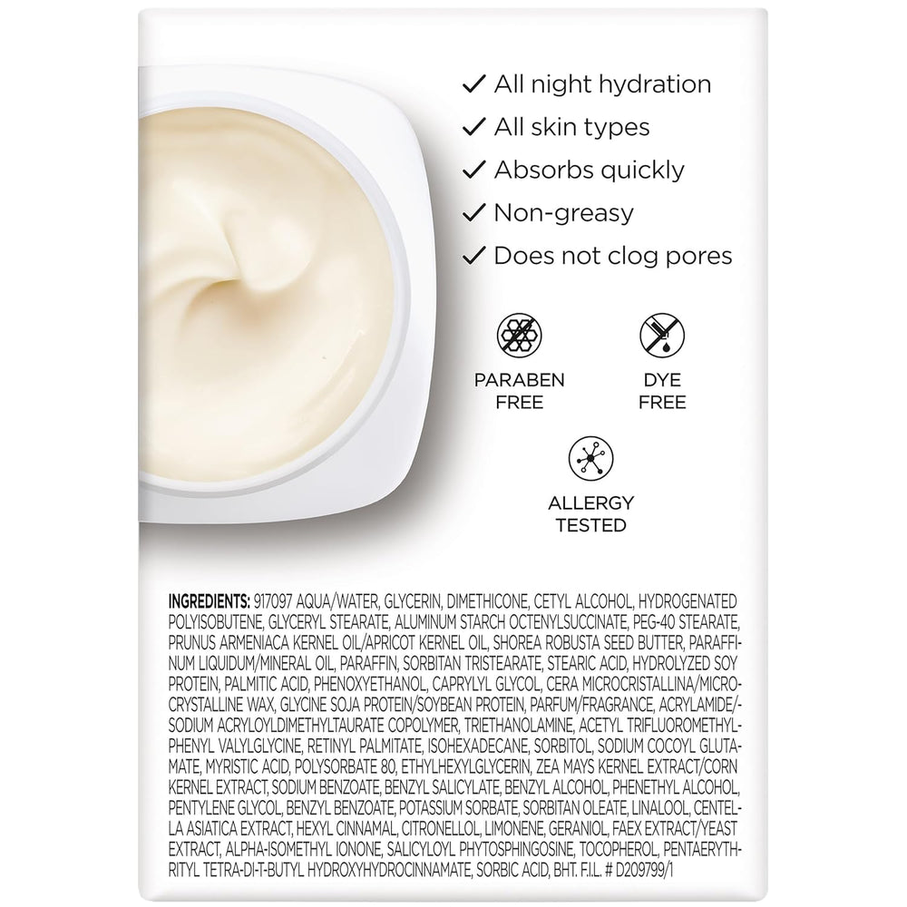 RevitaLift night cream applied to face during skincare routine illustrates gentle nightly care