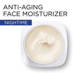L'Oreal Paris Revitalift night cream on skin for firmer, smoother look.