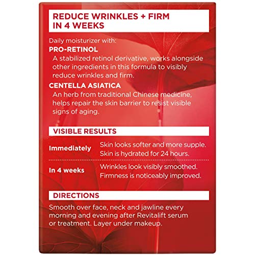 L'Oreal Paris Revitalift Pro-Retinol bottle signaling targeted aging care.