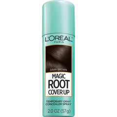 L'Oreal Paris Root Cover Up bottle shows quick gray root concealment between colorings