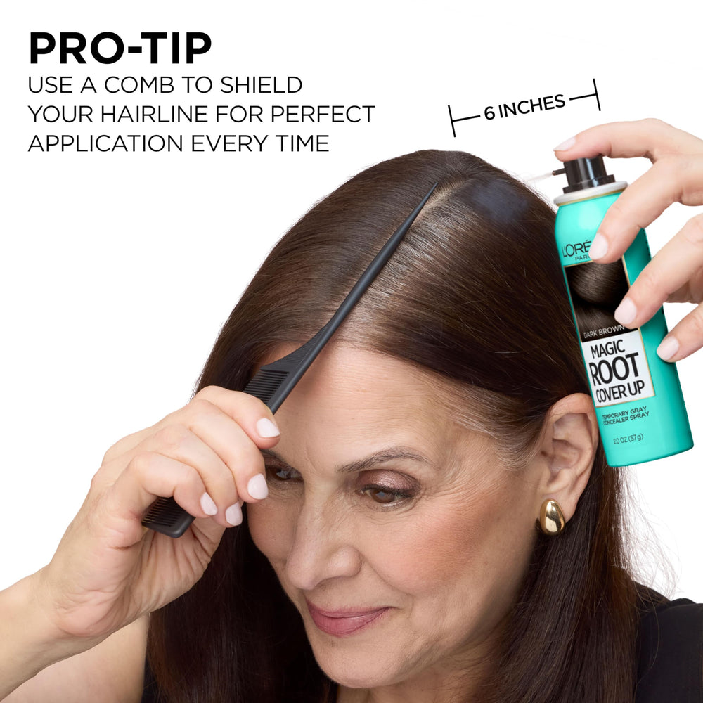 L'Oreal Paris Root Cover Up works on multiple hair textures including synthetic